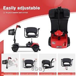 4 Wheel Mobility Scooter Wheelchair Electric Powered Device Compact for Travel