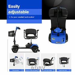4 Wheel Mobility Scooter Wheelchair Electric Powered Device Compact for Travel