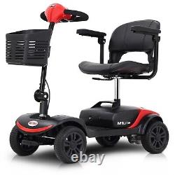 4 Wheel Mobility Scooter Wheelchair Electric Powered Device Compact for Travel