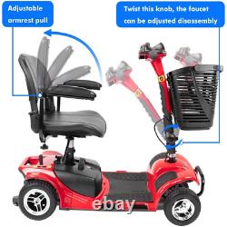 4 Wheel Mobility Scooter for Seniors, Folding Electric Powered Wheelchair Device