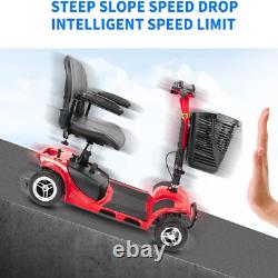 4 Wheel Mobility Scooter for Seniors, Folding Electric Powered Wheelchair Device