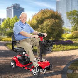 4 Wheel Mobility Scooter for Seniors, Folding Electric Powered Wheelchair Device