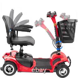 4 Wheel Mobility Scooter for Seniors, Folding Electric Powered Wheelchair Device