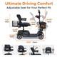 4 Wheel Power Mobility Scooter Heavy Duty Travel Wheel Chair Electric With Light