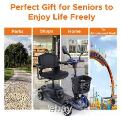 4 Wheel Power Mobility Scooter Heavy Duty Travel Wheel Chair Electric with Light