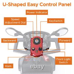 4 Wheel Power Mobility Scooter Heavy Duty Travel Wheel Chair Electric with Light