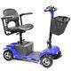 4 Wheel Powered Mobility Scooters 4.5mph, Electric Power Mobile Wheelchair, Blue