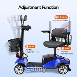 4 Wheels Adjustable Mobility Scooter Power Wheelchair for Seniors with 2 Baskets