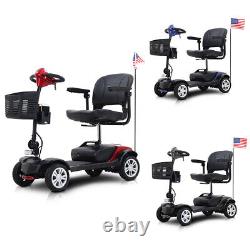 4 Wheels Compact Mobility Scooter Outdoor Folding Electric Power Wheelchair 300W