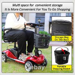4 Wheels Elderly Seniors Mobility Scooter Electric Powered Wheelchair R Red US