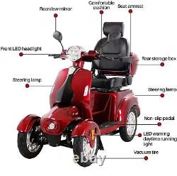 4 Wheels Electric Mobility Scooter Heavy Duty Travel Power Wheel Chairs 600W 60V