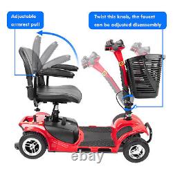 4 Wheels Folding Mobility Scooter Power Wheel Chair Electric Device Adult Travel