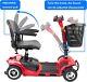 4 Wheels Folding Mobility Scooter Power Wheelchair Electric Device Adult Travel