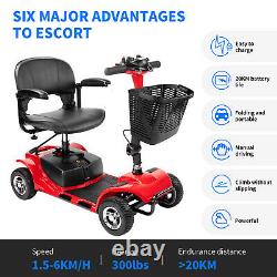 4 Wheels Mobility Power Scooter Electric Folding for Seniors Travel Wheelchair