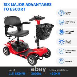 4 Wheels Mobility Scooter 200W Power Electric Wheelchairs Heavy Duty for Seniors