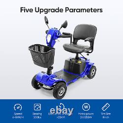 4 Wheels Mobility Scooter Electric Power Wheel Chair Slop Protection Auto Brakes