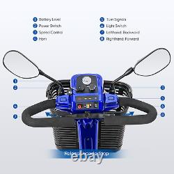 4 Wheels Mobility Scooter Electric Power Wheel Chair Slop Protection Auto Brakes