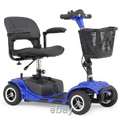 4 Wheels Mobility Scooter Electric Power Wheel Chair withAdjustable Seat+Handrail