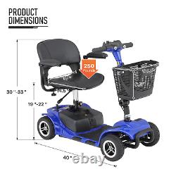 4 Wheels Mobility Scooter Electric Power Wheel Chair withAdjustable Seat+Handrail