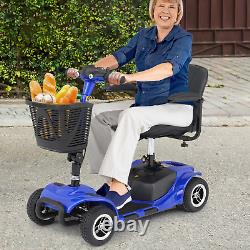 4 Wheels Mobility Scooter Electric Power Wheel Chair withAdjustable Seat+Handrail