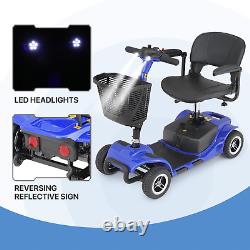 4 Wheels Mobility Scooter Electric Power Wheel Chair withAdjustable Seat+Handrail