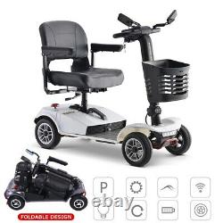 4 Wheels Mobility Scooter Electric Powered Wheelchair for Travel Adults Elderly