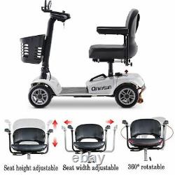 4 Wheels Mobility Scooter Electric Powered Wheelchair for Travel Adults Elderly