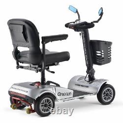 4 Wheels Mobility Scooter Electric Powered Wheelchair for Travel Adults Elderly