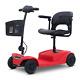 4 Wheels Mobility Scooter Folding Electric Wheel Chair 300w Home Travel Red