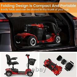 4 Wheels Mobility Scooter Power Folding Travel Electric Wheelchairs Scooters New