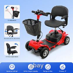 4 Wheels Mobility Scooter Power FoldingTravel Wheelchair Scooter With Swivel Seats