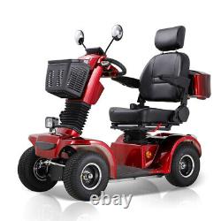 4 Wheels Mobility Scooter Power Travel Wheel Chair 500W 48V 20AH Battery Motor