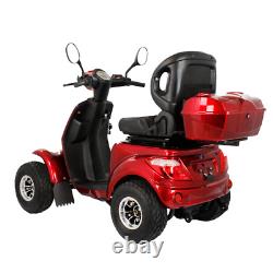 4 Wheels Mobility Scooter Power Wheel Chair Electric Device 1000W Heavy Duty Red