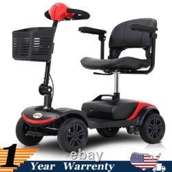 4 Wheels Mobility Scooter Power Wheel Chair Electric Device Compact Adult Travel