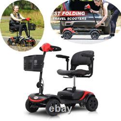 4 Wheels Mobility Scooter Power Wheel Chair Electric Device Compact Adult Travel