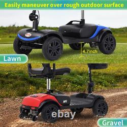 4 Wheels Mobility Scooter Power Wheel Chair Electric Device Compact Adult Travel