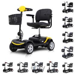 4 Wheels Mobility Scooter Power Wheel Chair Electric Device Compact with LED Light