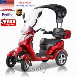 4 Wheels Mobility Scooter Power Wheel Chair Electric Device Compact with Shed