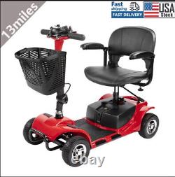 4 Wheels Mobility Scooter Power Wheelchair Folding Electric Scooter Home Travel