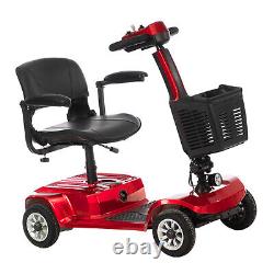 4 Wheels Mobility Scooter Power Wheelchair Folding Electric Scooters Home TravT0