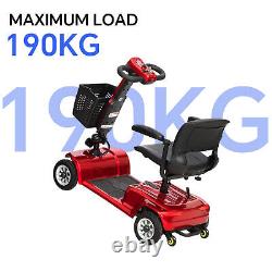 4 Wheels Mobility Scooter Power Wheelchair Folding Electric Scooters Home TravWe