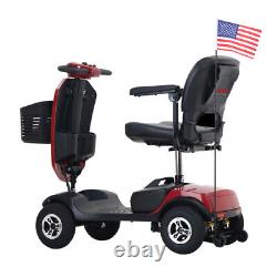 4-Wheels Mobility Scooter Power Wheelchair Folding Electric Scooters Home Travel