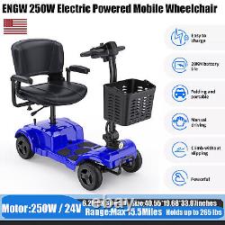 4 Wheels Mobility Scooter Power Wheelchair Folding Electric Scooters Home Travel