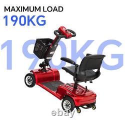 4 Wheels Mobility Scooter Power Wheelchair Folding Electric Scooters Home TravrC