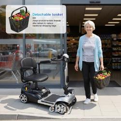 4 Wheels Mobility Scooter for Adults & Seniors, Lightweight Foldable 5 MPH Speed