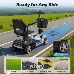 4 Wheels Mobility Scooter for Adults & Seniors, Lightweight Foldable 5 MPH Speed