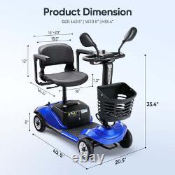 4 Wheels Mobility Scooters Power Wheel Chair Electric Device Compact Mirror
