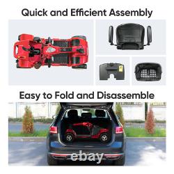 4 Wheels Mobility Scooters Power Wheelchair Electric Device Compact For Elderly