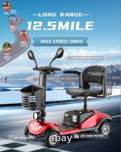 4 Wheels Mobility Scooters Power Wheelchair Folding Electric Scooter For Adult