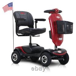 4 Wheels Portable Electric Mobility Scooter Power Wheel Chair Device Foldable